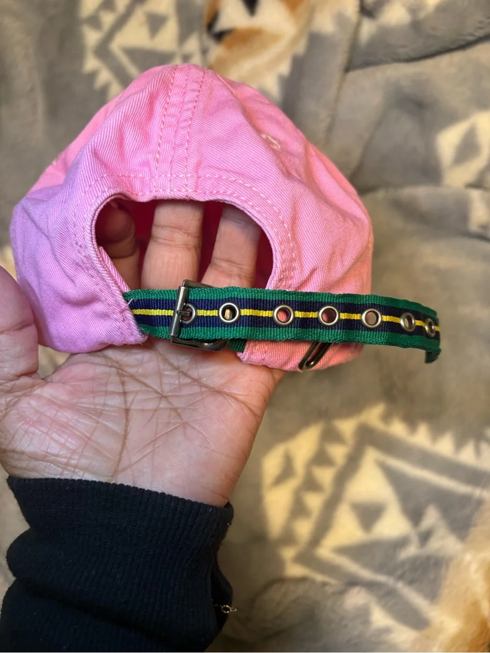 Lacoste Pink Baseball Cap with Green Logo